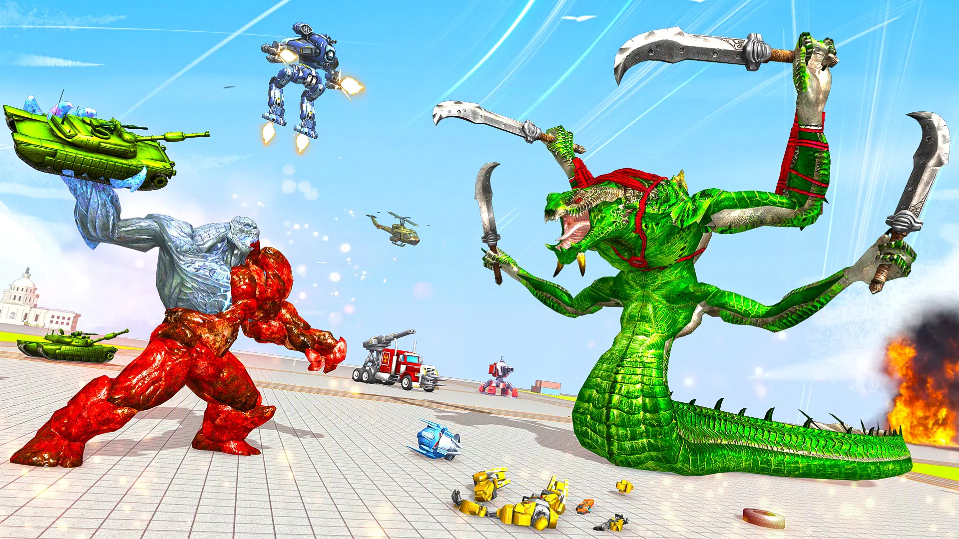 Snake Robot Game - Stone Robot Tangkapan skrin 0