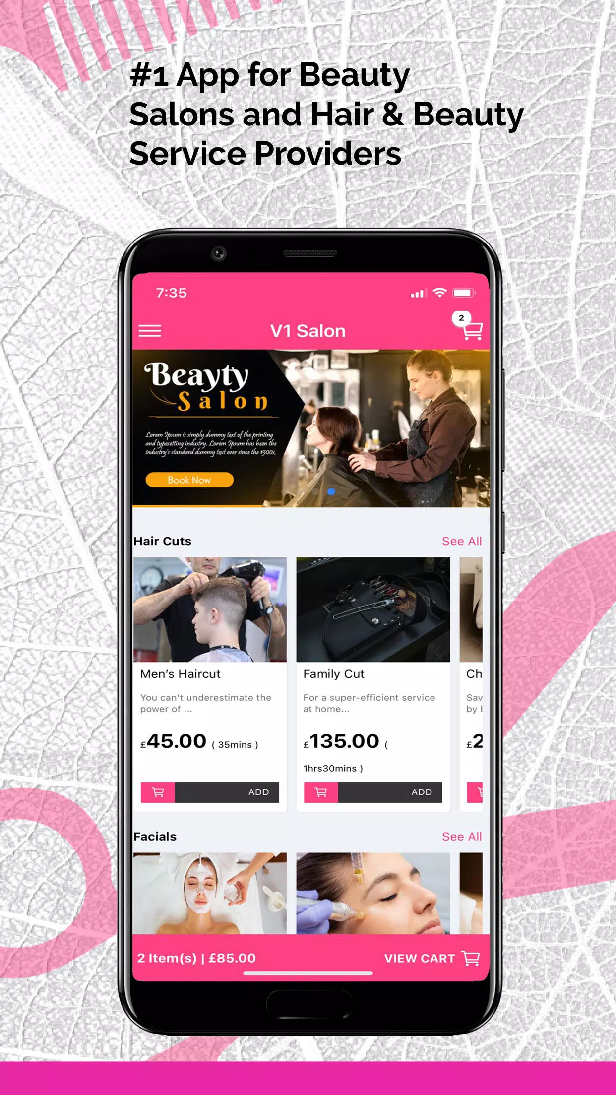 V1 Beauty Salon Parlour Barber Скриншот 0