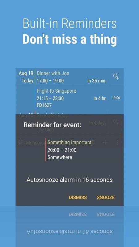 Schermata Calendar Widget: Month/Agenda 1