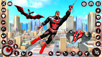 Bat Hero Dark Crime City Game 스크린샷 2