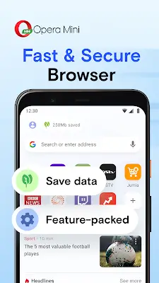 Opera Mini 網頁瀏覽器 螢幕截圖 0