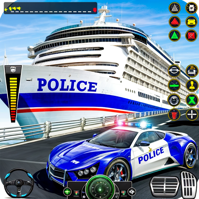 Police Muscle Car Cargo Plane Captura de pantalla 2