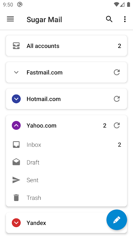 Sugar Mail email app स्क्रीनशॉट 1