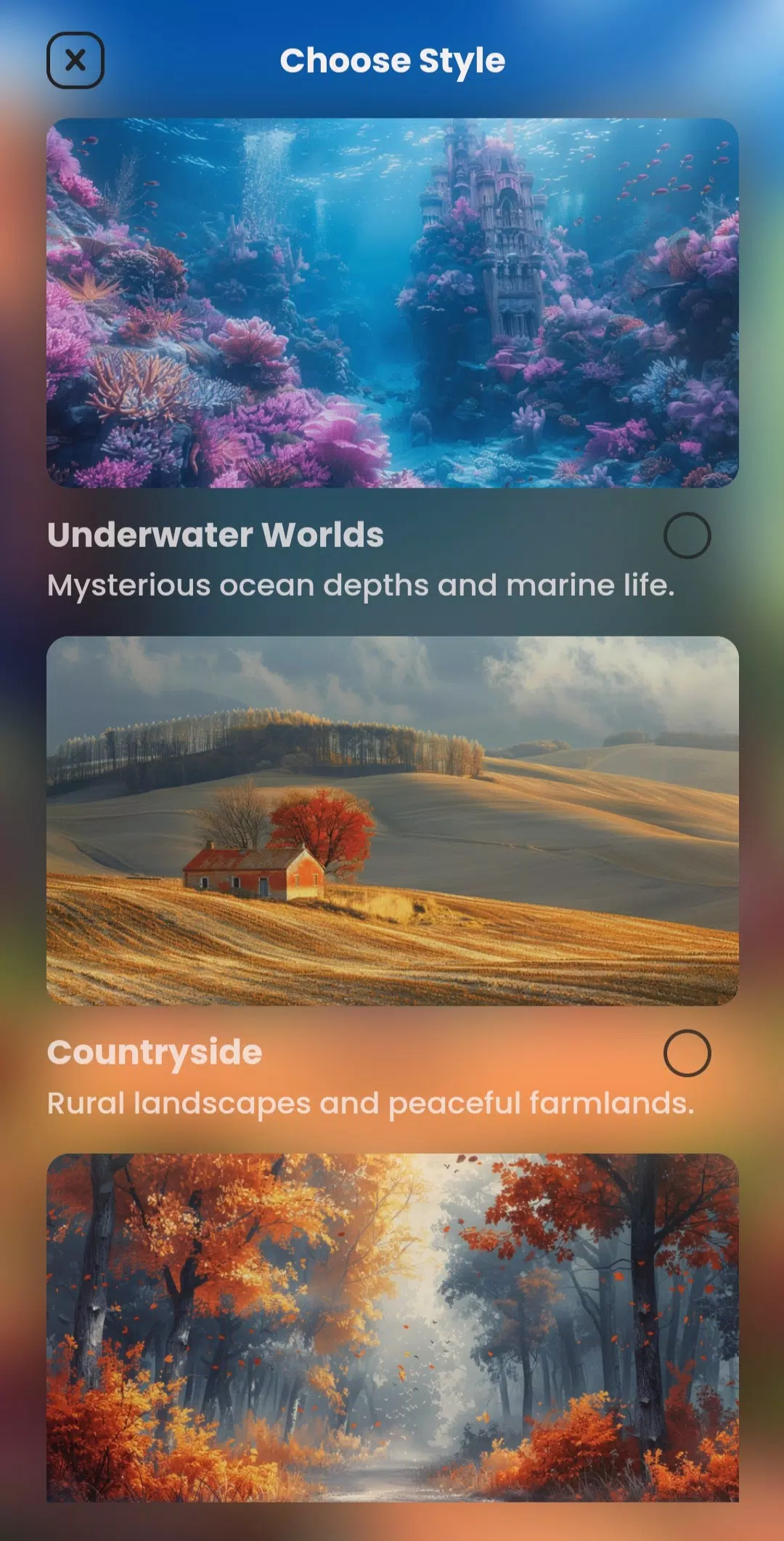 AI Landscape Generator App Скриншот 2