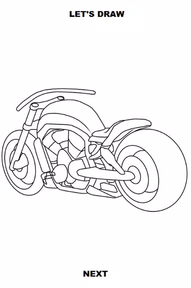 Draw Motorcycles: Cruiser Tangkapan skrin 3