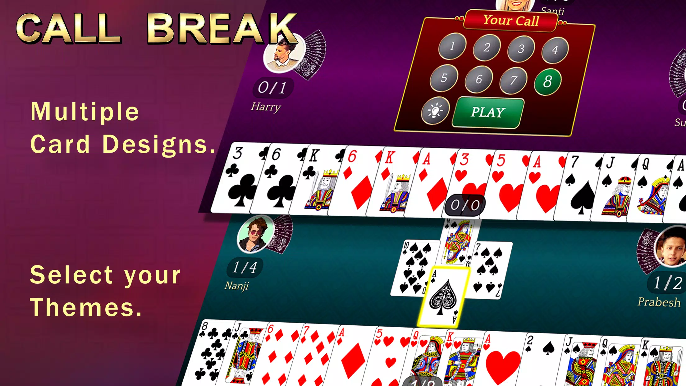 Callbreak, Ludo & 29 Card Game 螢幕截圖 1