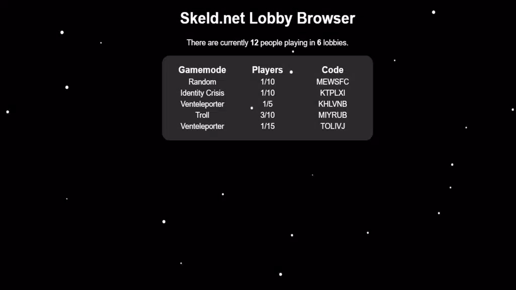 Skeld.net Among Us Mods Captura de pantalla 3