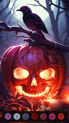 Halloween Witch Coloring Games Tangkapan skrin 2
