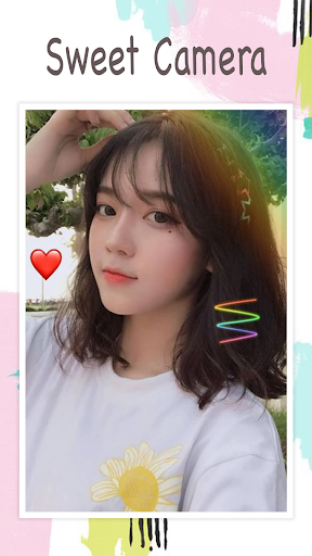 Live face sticker sweet camera ภาพหน้าจอ 1