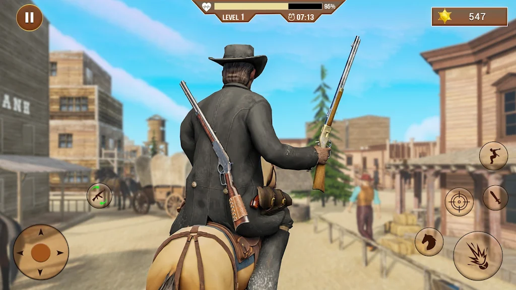 Schermata West Cowboy Shooting Games 3D 0