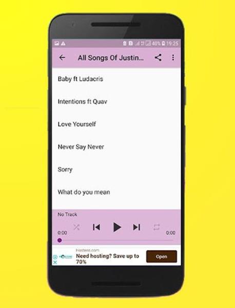 All Songs Of Justin Bieber Offline Capture d'écran 1