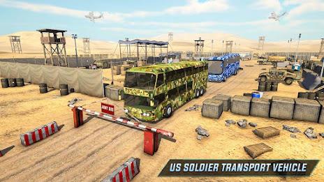 Army Bus Transporter Sim Games スクリーンショット 0