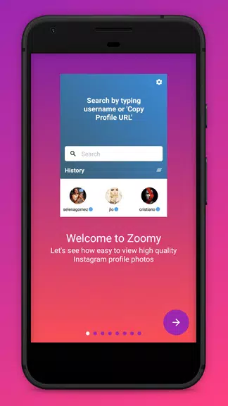 Zoomy for Instagram - Big HD profile photo picture ภาพหน้าจอ 0