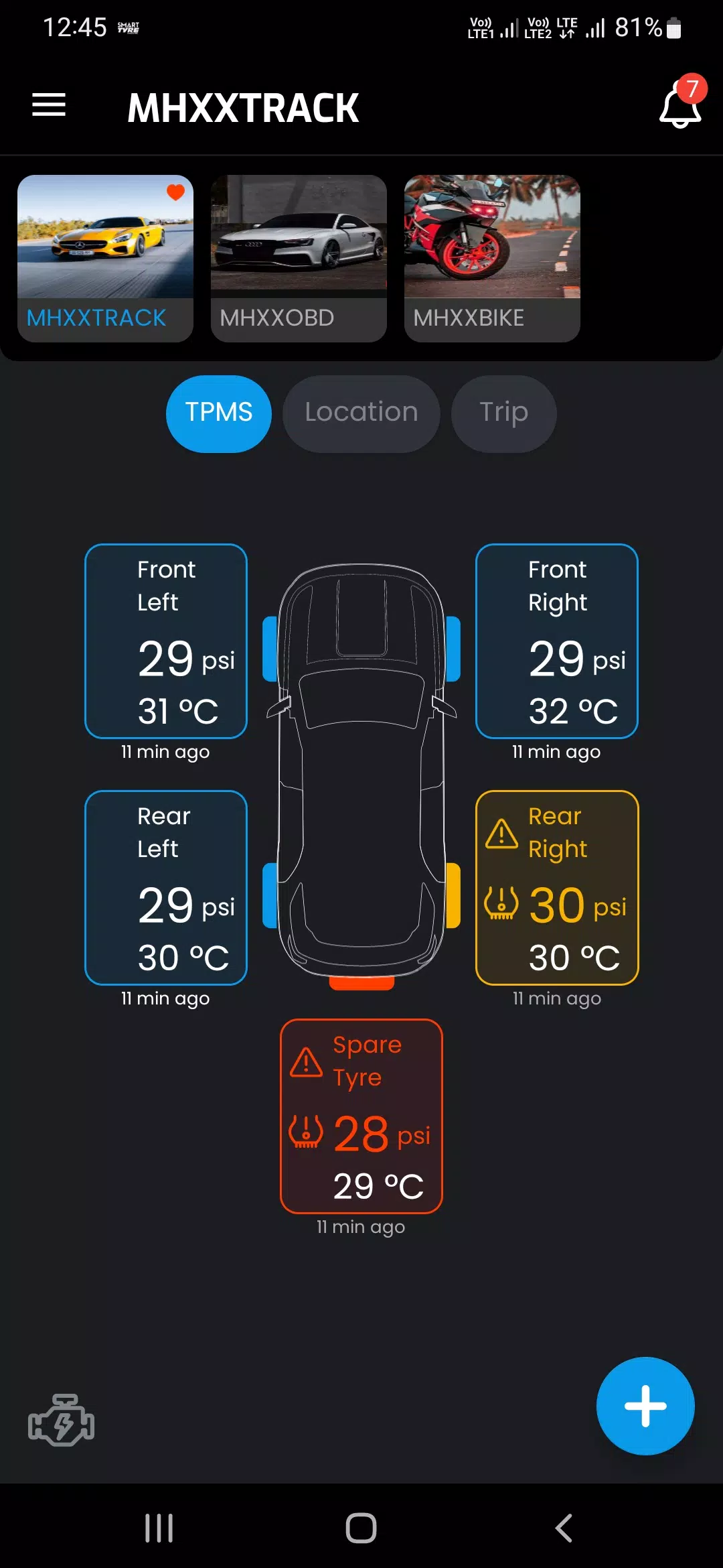 SMART TYRE CAR & BIKE स्क्रीनशॉट 0