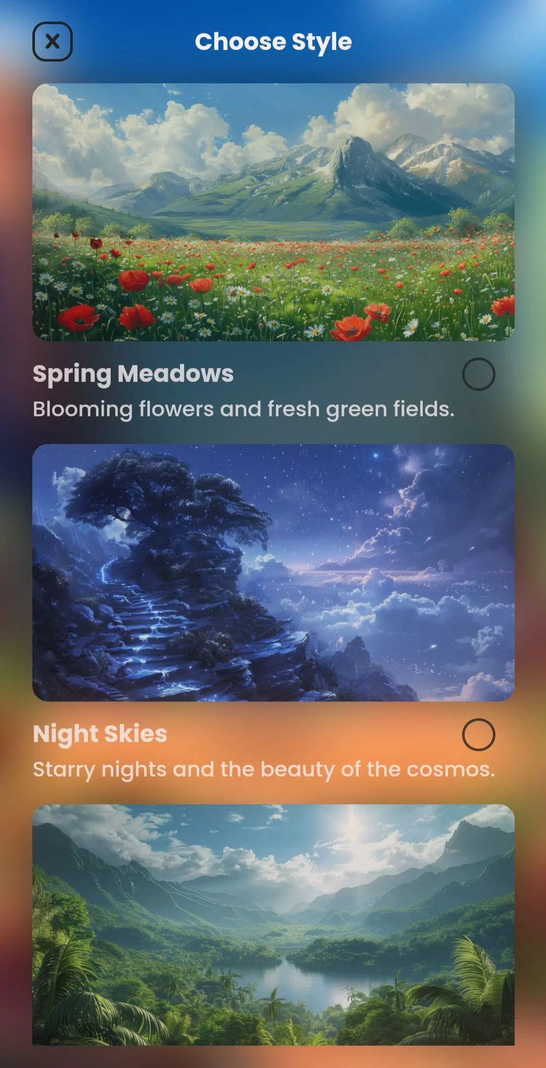 AI Landscape Generator App Скриншот 1