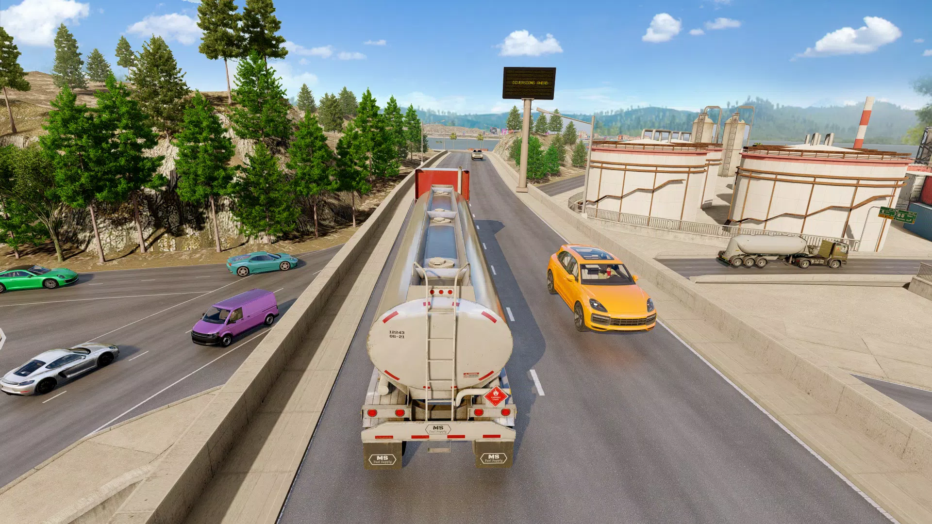 Truck Driving Sim Oil War Game Tangkapan skrin 1