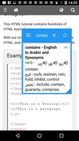 Dict Box Arabic Screenshot 2