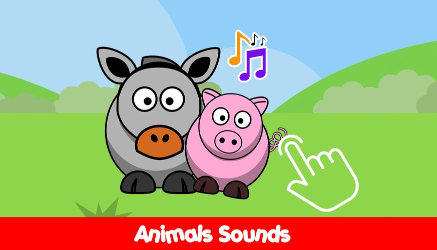 Infant piano with farm animals Captura de tela 3