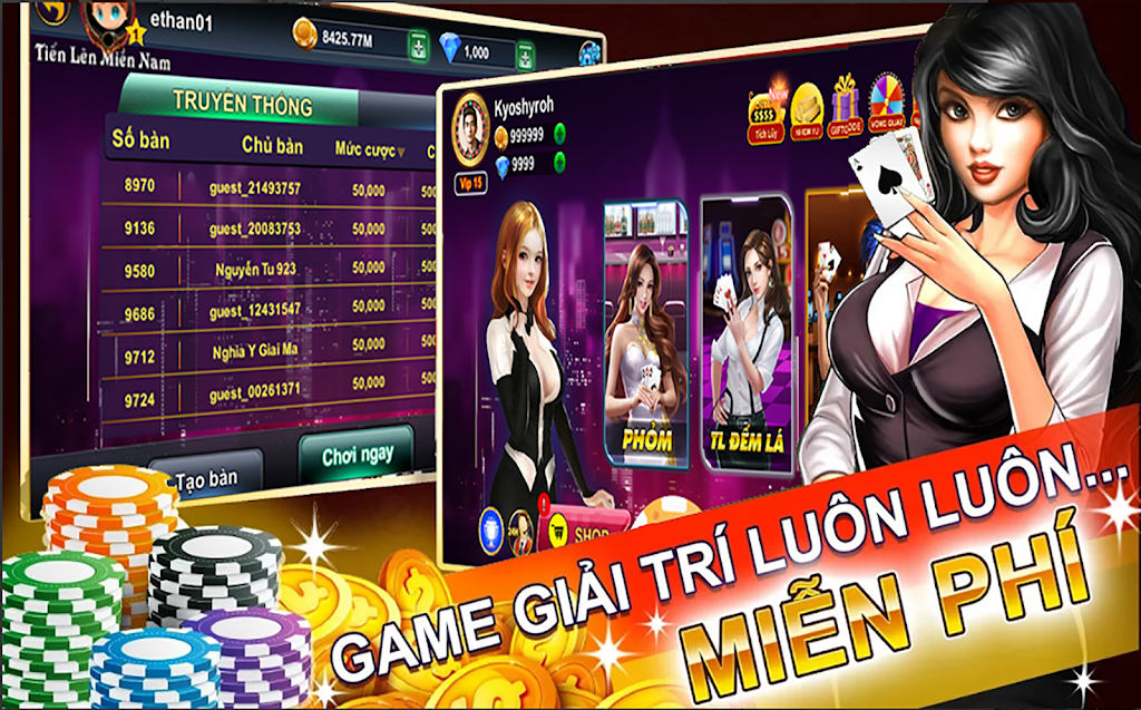 Schermata Tiến lên đếm lá online - tien len 2019 2