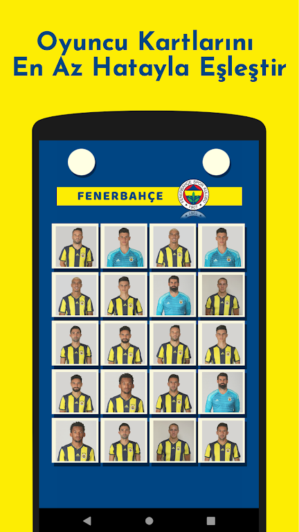 Fenerbahçe Futbolcu Kart Eşleştirme Oyunu Zrzut ekranu 2