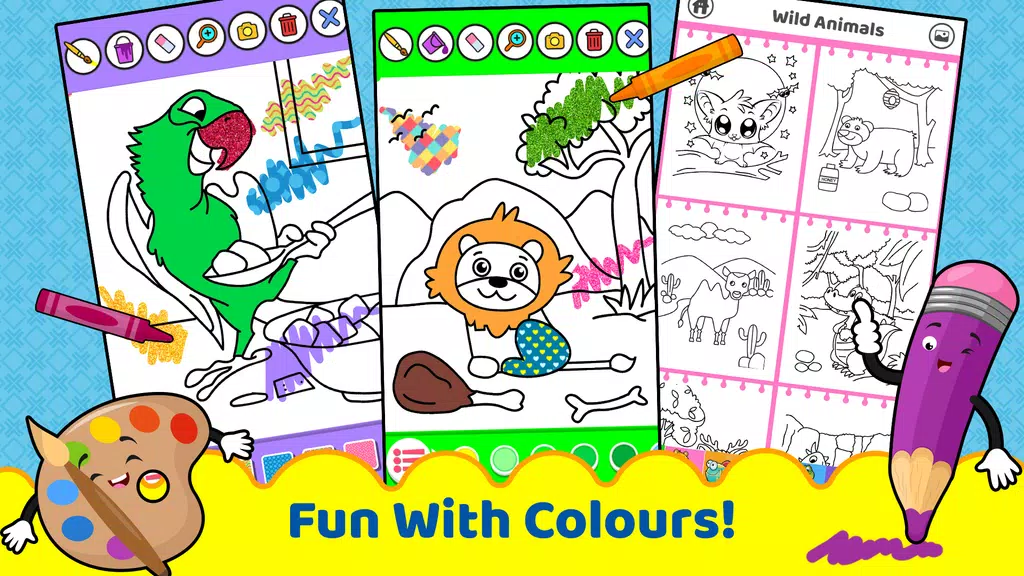 Animals for kids: Color & Draw Capture d'écran 1