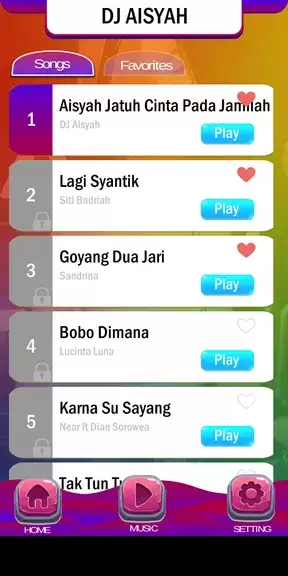 Piano Tiles DJ Aisyah Jamilah Tangkapan skrin 2