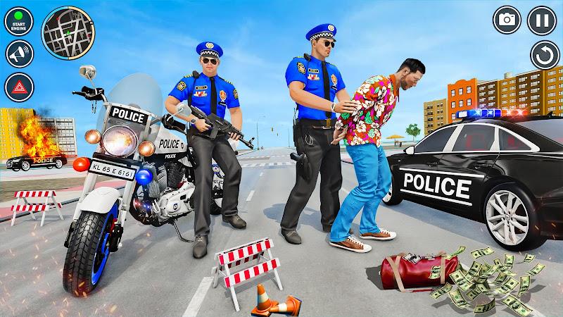 Police Motor Bike Crime Chase ဖန်သားပြင်ဓာတ်ပုံ 3