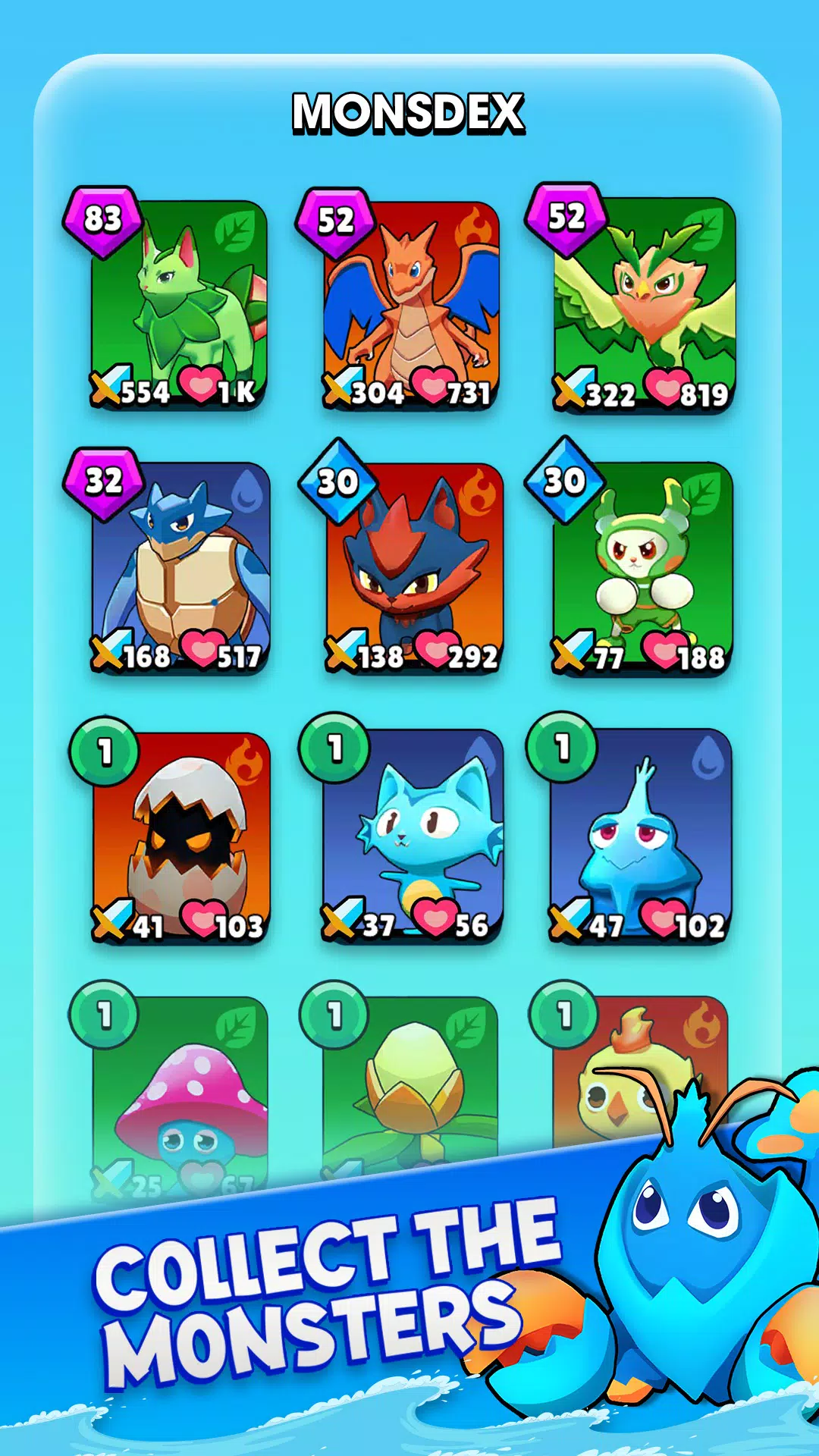Negamon Lite: Monster Battle ภาพหน้าจอ 1