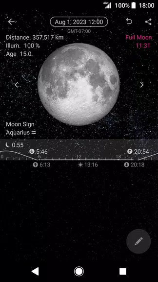 Simple Moon Phase Calendar Tangkapan skrin 1