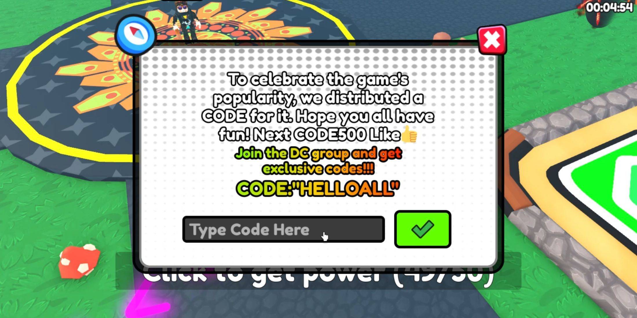 Code Redemption Menu Image