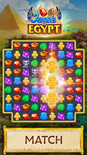 Jewels of Egypt・Match 3 Puzzle Скриншот 0