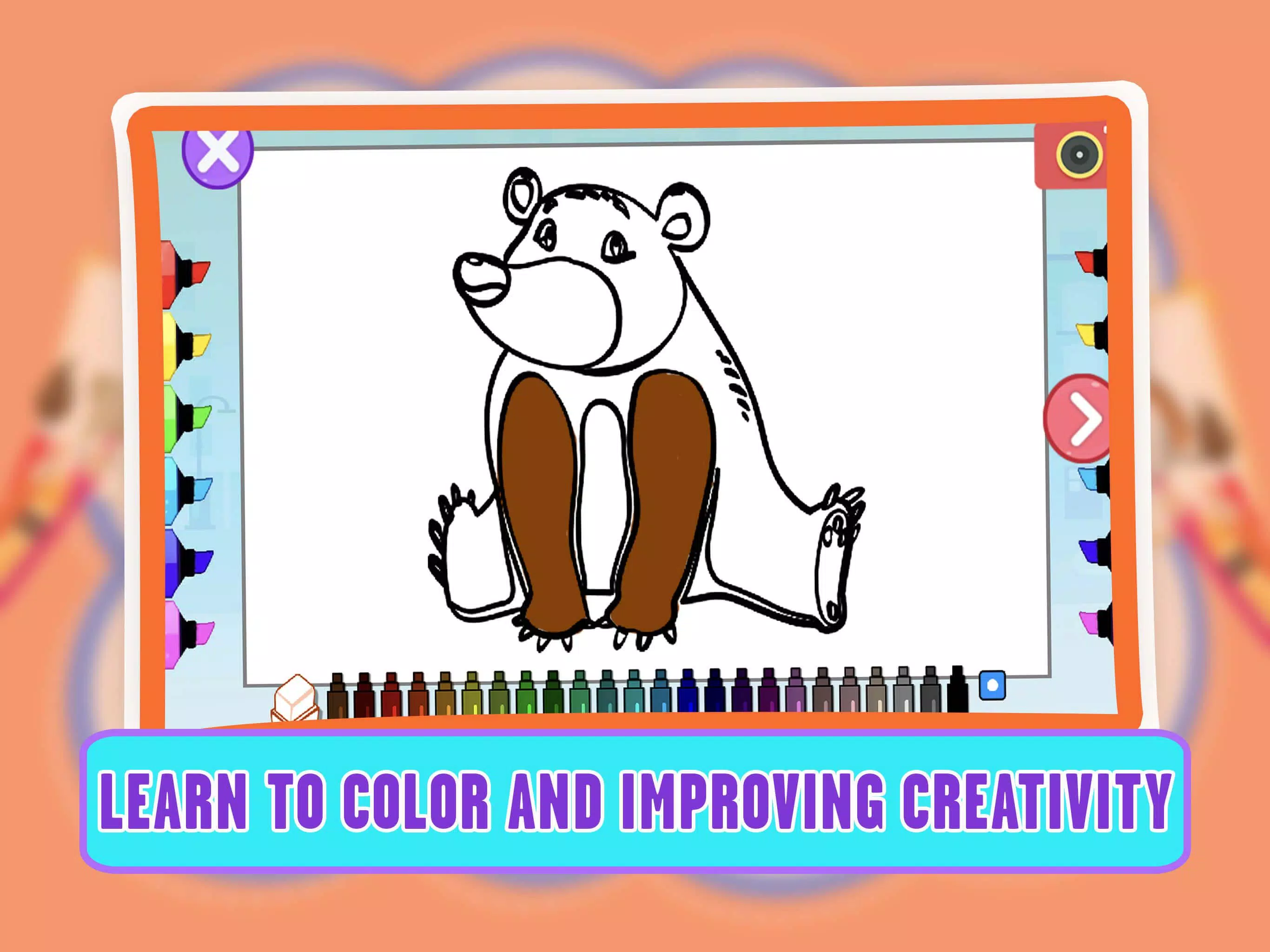 Learning Animal Coloring Games 螢幕截圖 0
