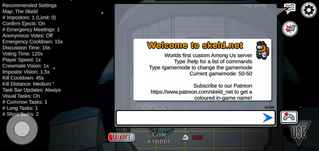 Skeld.net Among Us Mods Captura de pantalla 1