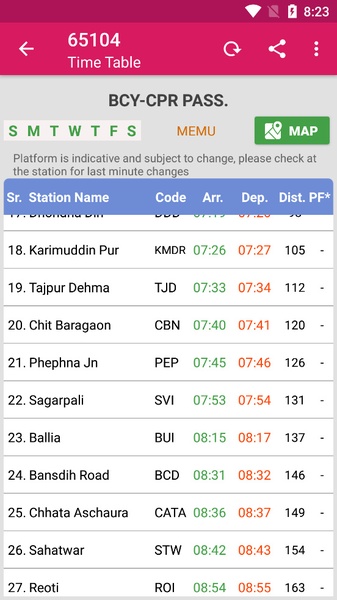 Indian Train Status - minits Screenshot 1