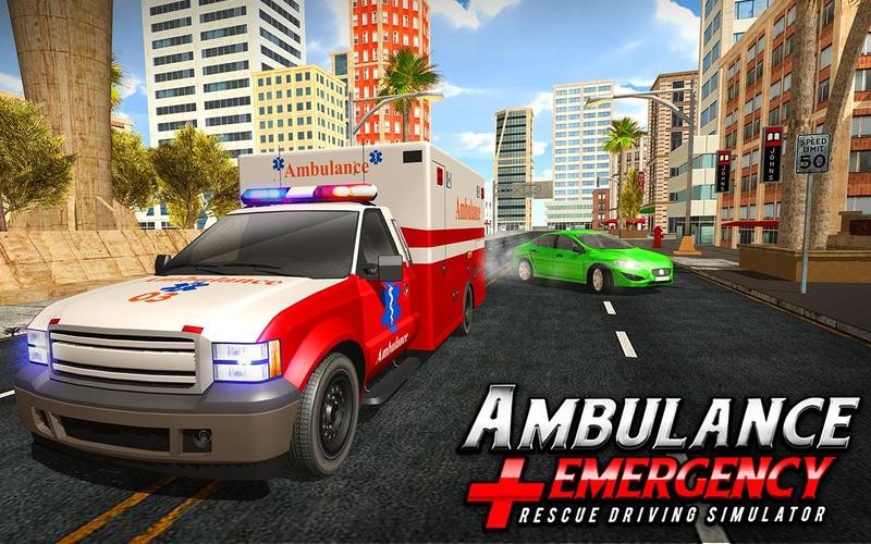 911 Ambulance City Rescue Game Schermafbeelding 0