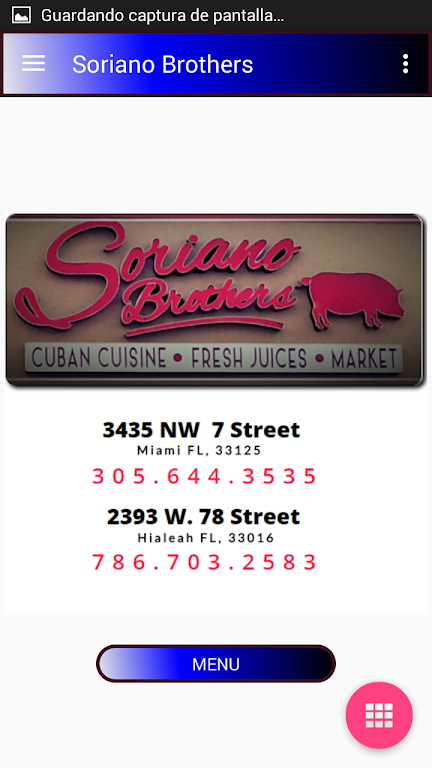 Soriano Brothers Cuban Cuisine 螢幕截圖 0