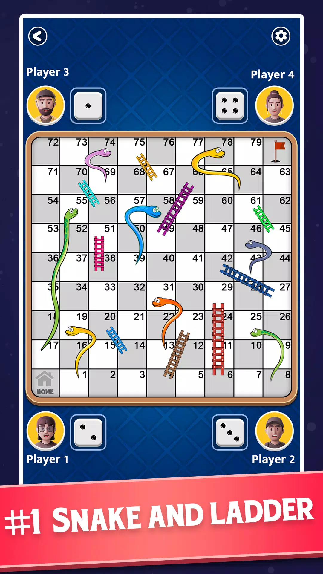 Snakes and Ladders - Ludo Game Скриншот 1