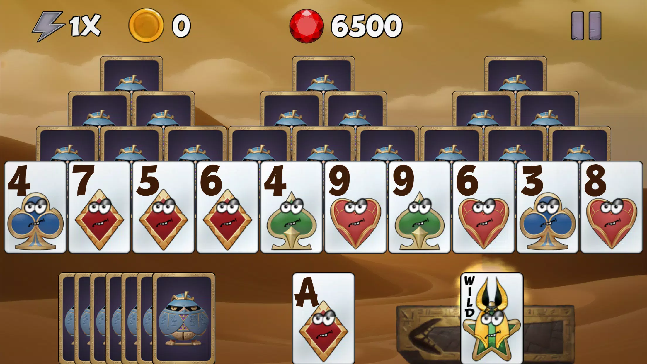 Tricky Tut Solitaire ဖန်သားပြင်ဓာတ်ပုံ 0