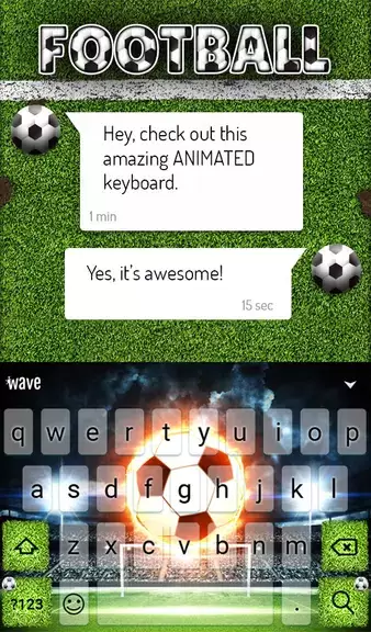 Football Keyboard & Wallpaper Schermafbeelding 2