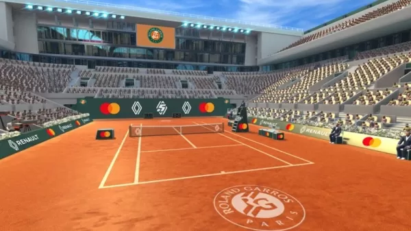 Digital recreation of Philippe-Chatrier court for eSeries finals