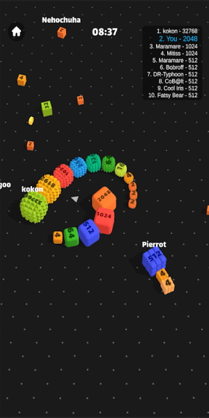 Snake Cube Arena: Merge 2048 Capture d'écran 1