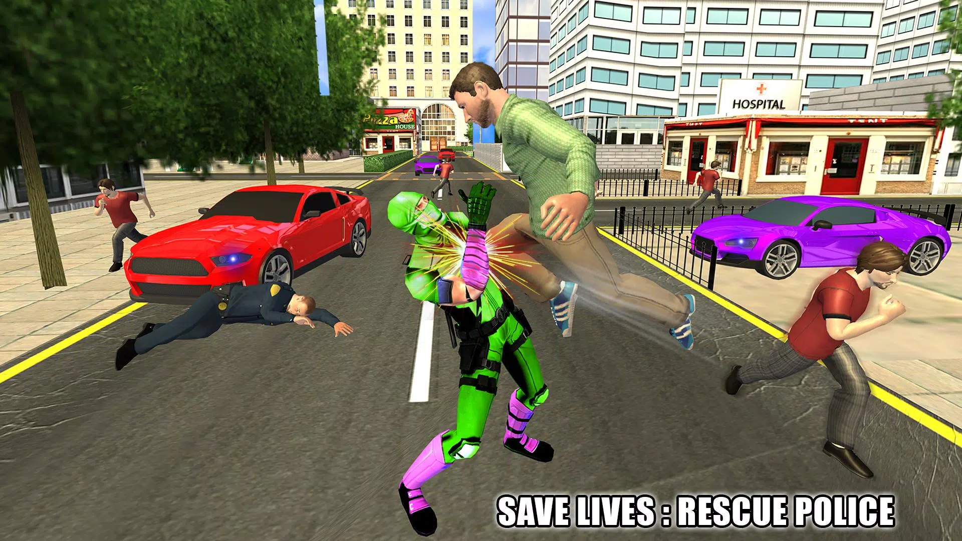 Flying Ninja Hero Crime Chase Captura de tela 2