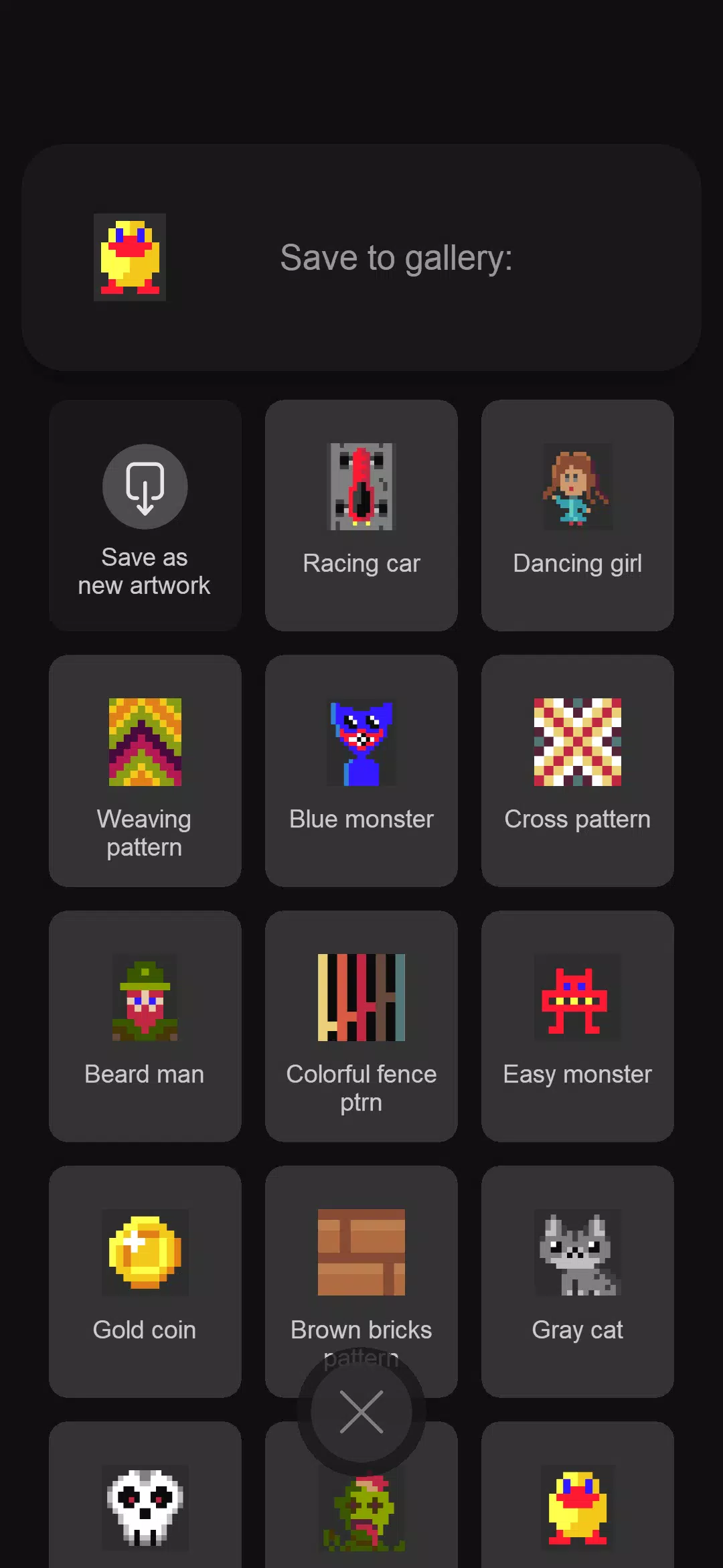 Easy pixel art maker editor Schermafbeelding 1