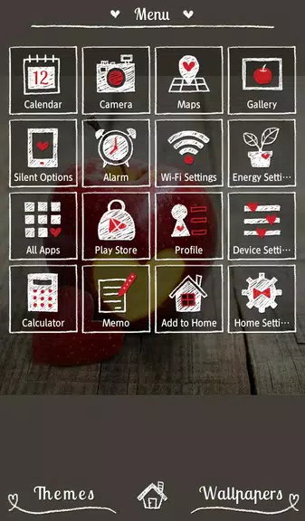 Heart Apple Theme +HOME スクリーンショット 0