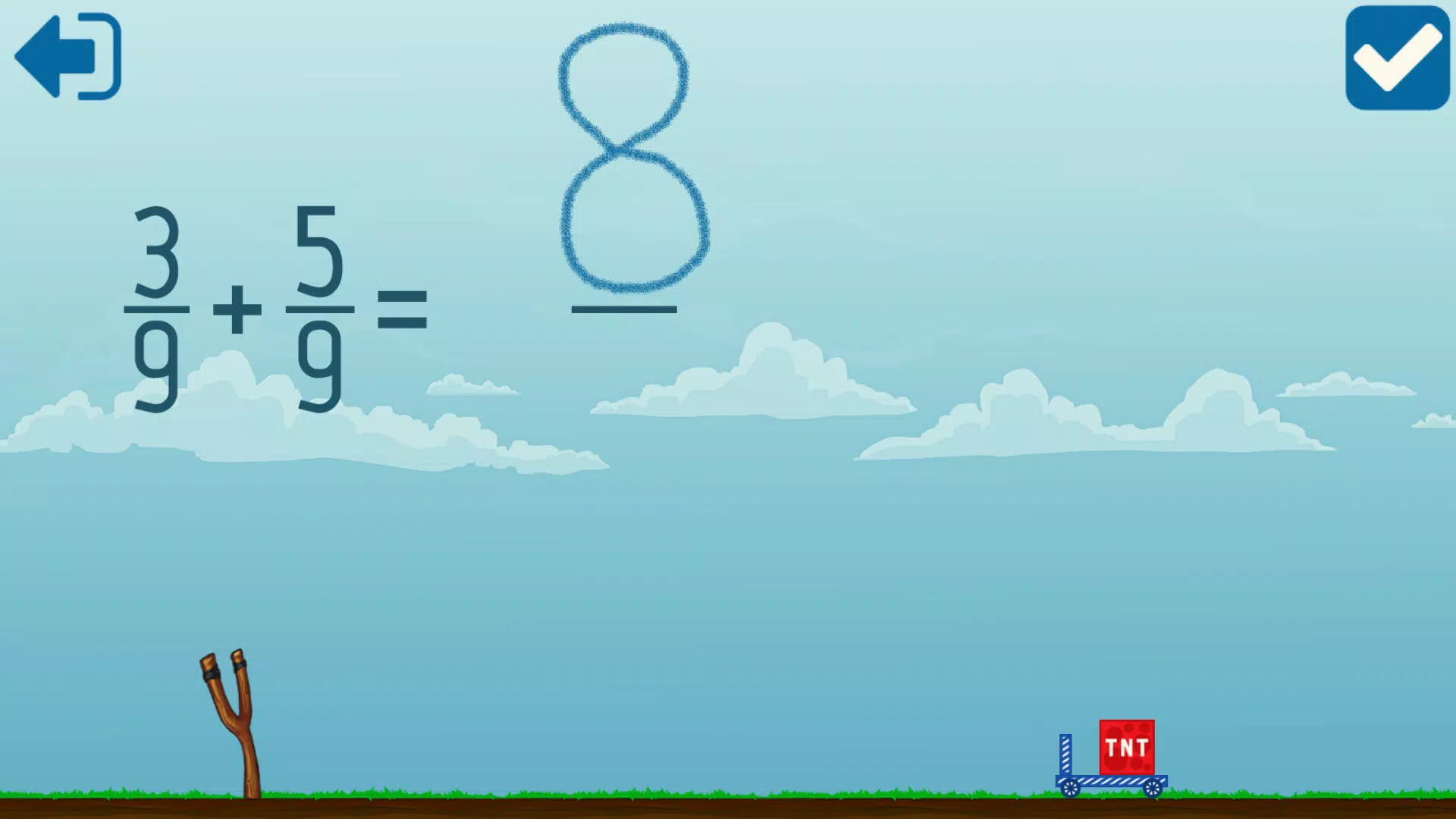 Adding Fractions Math Game Скриншот 2