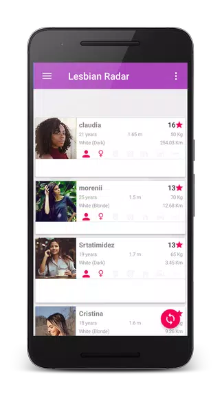 Lesbian Radar - Free dating for girls and women スクリーンショット 1