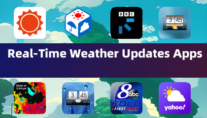 Applications de mises à jour météorologiques en temps réel